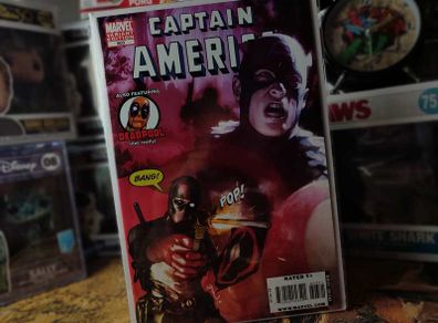 Captain America ! Rare Deadpool Variant Cover ! 2010 ! by Marvel !