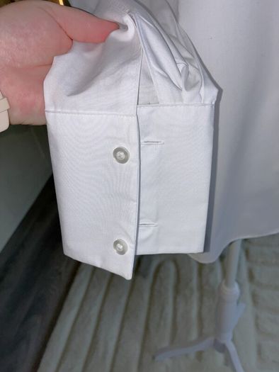 Ladies Fitted White Long-Sleeved Shirt by Next