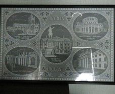 Framed Irish Lace of Dublin Buildings 30 euro