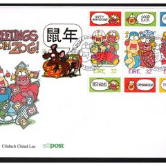 1996 Ireland Chinese New Year - Year of the Rat (featuring Zig & Zag) Commemorative Stamps Miniature Sheet Stamps An Post First Day Cover (FDC)