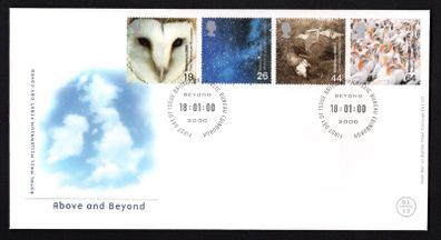 2000 Great Britain Millennium Projects 1st Series "Above and Beyond" Commemorative Stamps Royal Mail Addressed First Day Cover (FDC)