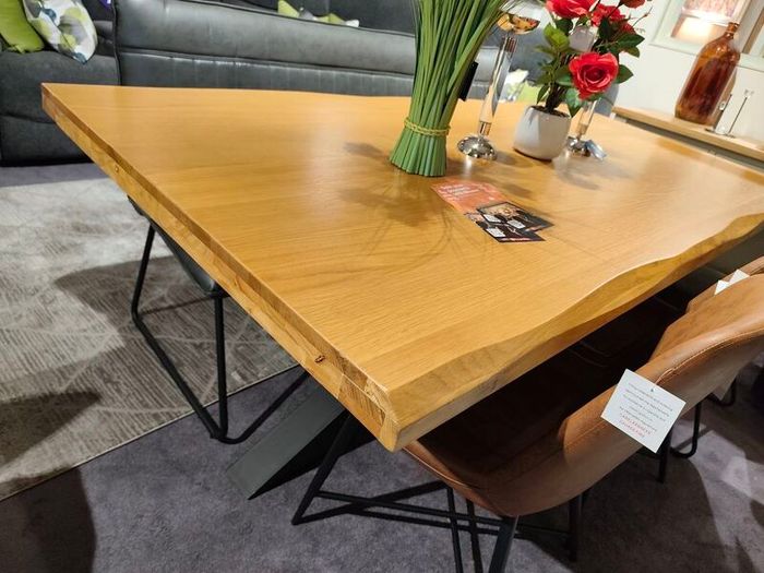 210cm Oak Live Edge Dining Table Ex Display