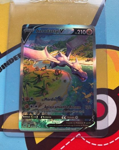 Pokemon TCG Aerodactyl V, card 180 196 from the Lost Origin set