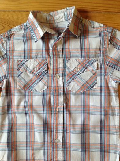 BNWT Age 3-4 White Orange Blue Shirt