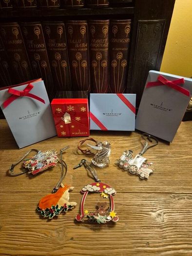 Newbridge Silverware Christmas Ornaments Bundle | Angel, Train, Fox & More | Boxed Collectibles