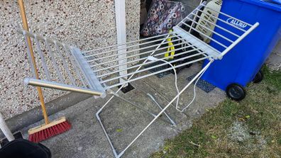 Electric Heated Clothes Airer with Cover