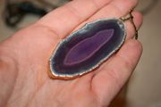 Pendant with Purple Stone and Chain