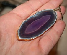 Pendant with Purple Stone and Chain