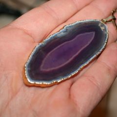 Pendant with Purple Stone and Chain