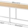 Bench for Dining Room Bench, 120 x 30 x 46.5 cm, Kitchen Bench, Dining Bench in Industrial Design, Sturdy Metal Frame, Easy to Assemble, for Kitchen, Living Room, Entrance, Bedroom Image 2
