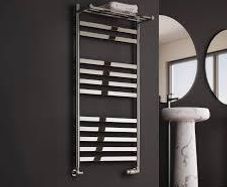 Reina Alento (530mm Wide 1120mm High) Polished Stainless Steel Radiator Heated Towel Rail - Superior quality with 25 year guarantee