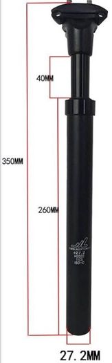 Zoom Black Suspension Seat Post 27,2 mm