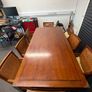 Large Hardwood Dining Table & 8 Chairs Image 4