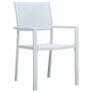 Garden Chairs 4 pcs White Plastic Rattan Look Image 2