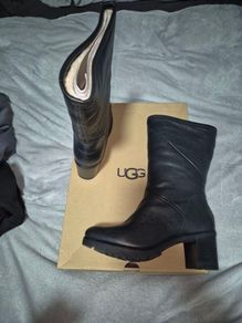 UGG Black Leather Boots