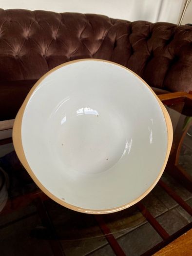 Vintage TG Green Gripstand Mixing Bowl English Mustard Yellow Ware 1950s