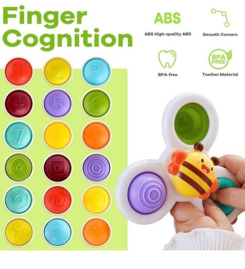 Suction Cup Spinner Toy for Baby, 3 Pieces
