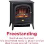 Brayford Optiflame Freestanding Electric Stove, Black Free Standing Wood Burner Style Fire with Logs, LED Flame Effect, 2kW Fan Heater, 1000/2000 Watt Heat Settings and Remote Control Image 5