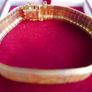 Vintage Solid 18K  Tri-Color Gold 750 Women Wide Bangle Bracelet, 27,9 grams Image 9