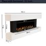 White Wall-Mounted Electric Smart Fire Place with Surround - 52 Inch - AmberGlo Image 2