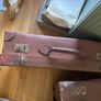 Vintage leather hardback suitcases Image 3