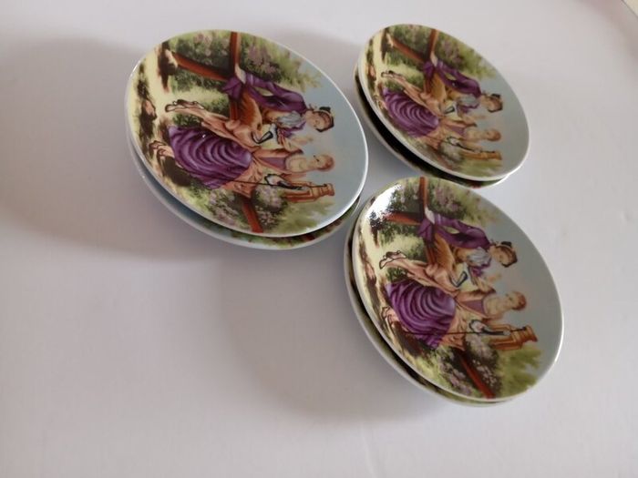 Vintage Yamasen Japan Espresso Set - 6 Cups & Saucers 24K Gold Porcelain