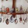 Souvenir spoons on 3-tier wall-mounted souvenir spoon display rack   36spoons Image 9