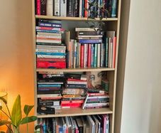 Tall light wood Bookcase