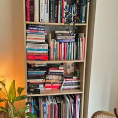 Tall light wood Bookcase