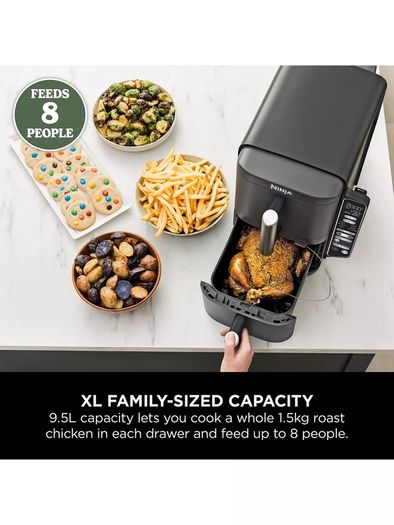 Ninja Double Stack XL 2-Level Air Fryer with Smart Cook System 9.5L SL451UK