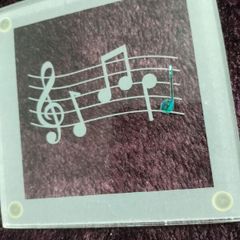 Box Set - Musical Notes -  Glass Coasters