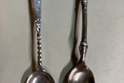 Two 1896 solid silver coffee spoons