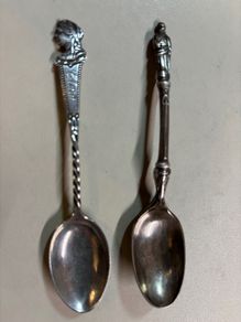 Two 1896 solid silver coffee spoons