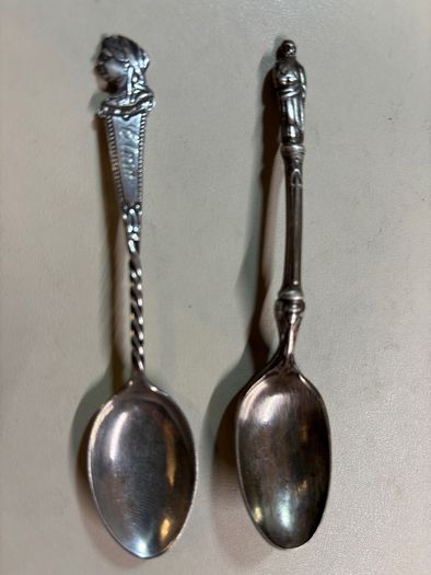 Two 1896 solid silver coffee spoons