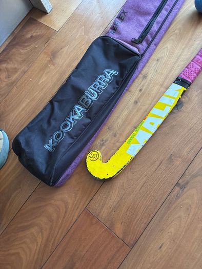 hockey stick and bag