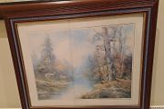 Vintage Foil Art in frame