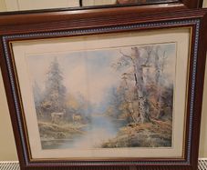 Vintage Foil Art in frame