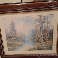 Vintage Foil Art in frame