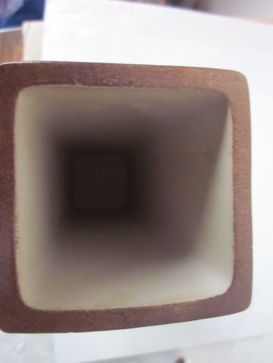 Chinese  Square Pottery Vase 11inches