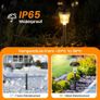 Garden Lights Solar Powered Waterproof,8 Pack Solar Lights Outdoor Garden Stake with Warm White & RGB,Ultra-Bright Solar Stake Lights Garden Ornaments,Solar Path Lights for Yard Lawn Landscape Image 3