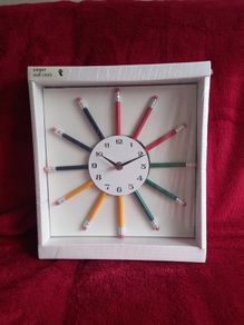 Brand New Childrens Pencil Design  Wall Clock