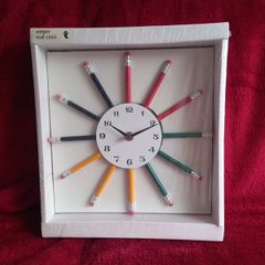 Brand New Childrens Pencil Design  Wall Clock