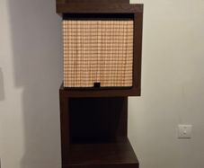 Walnut / Mango Wood Cube Display Cabinet