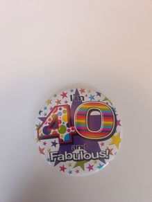 40th Birthday Large Badge