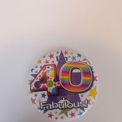 40th Birthday Large Badge