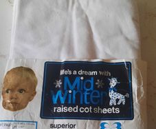 Vintage Superior Mid Winter Raised Cot Sheets