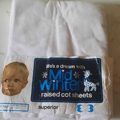 Vintage Superior Mid Winter Raised Cot Sheets