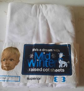 Vintage Superior Mid Winter Raised Cot Sheets