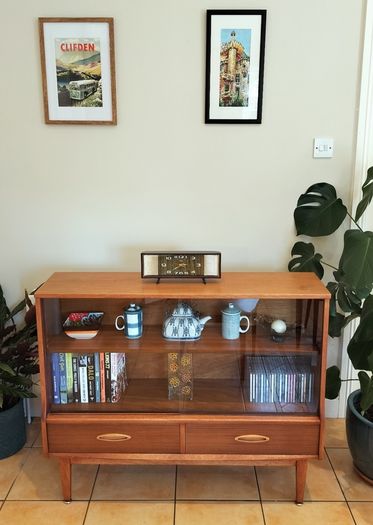 Mid Century Vintage Jentique Bookcase Display Cabinet