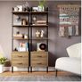 BRAND NEW Industrial 4Tier Ladder Shelf Bookshelf Wall Mounted Storage Rack &Fabric Drawer Image 3